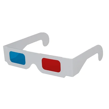 10 Par Rød/Cyan Pap 3D Briller