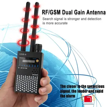 Opgraderet Dual antenne Anti-Spy GPS Trådløse Detektor Fejl Wifi Signal Finder Mobiltelefon Signal Beskytte Privatlivets fred