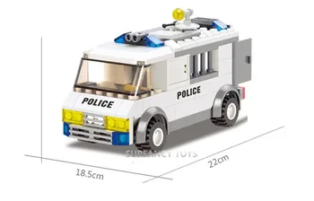 135Pcs Byen Politiets Varetægt Van Bil byggesten Indstiller Model Brinquedos Skaberen Mursten Pædagogisk Legetøj for Børn