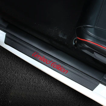 Car-styling 3D Carbon fiber Eksklusiv limited edition Emblem Bil dørtærskel Vindueskarm Scuff beskyttelse Klistermærker Tilbehør