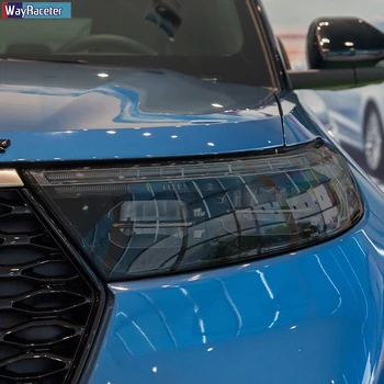 2 Stk bilforlygte Beskyttende Film Foran, Let Transparent Røgfarvet Sort TPU Klistermærke Til Ford Explorer 2020-Om U625 Tilbehør