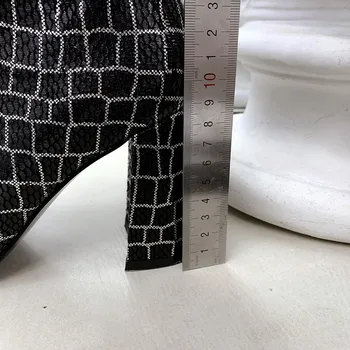 Kvinder Lynlås Støvletter Snake Print Ankel Støvler-Pladsen hæl Mode Spids tå Damer Sexet sko 2019 Nye Chelsea Korte Boot Mujer