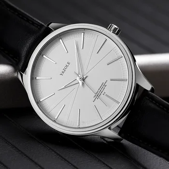 Yazole Herre Ure til Mænd Mode Simple Mekaniske Ure, Minimalistisk Stil, Læder Ur Business Armbåndsur reloj hombre 2020
