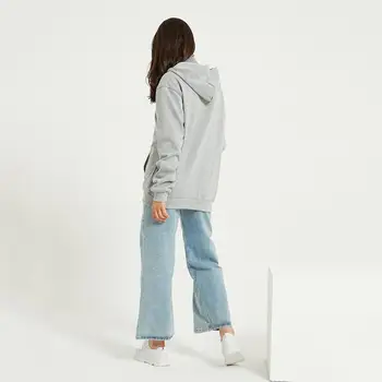 Wixra Nye Sweatshirt Dame Solid Hætte Klassiske Vinter Efterår Ladies Zip-up Fleece Streetwear Plus Size Damer Toppe
