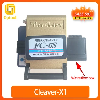 FC-6S Let Splicer cleaver med affald fiber box auto-focus-funktion FTTH plast box emballage
