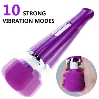 Man nuo 10 Speed Ultra Stærke Kæmpe Vibrator Body Massager AV Stick G-spot Stimulator Sex Produkt Sex Legetøj til Kvinder USB-Opladning