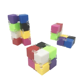 5pcs/Masse Plastik Uendelig Cube Farverige Infinity Voksen Anti-Afslapning Værktøj Lindre Stress Pædagogisk Legetøj