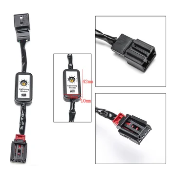 2STK Indikator-LED Baglygte Add-on-Modul, Kabel-ledningsnet Til VW Golf 7 Dynamisk Sort blinklys Venstre & Højre baglygte