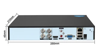 Red Panel H. 265+ XMeye Hi3520D Auido Face Detect 5MP 4-KANALS 4 Kanal Overvågning, Video-Optager Hybrid XVI TVI CVI NVR AHD DVR