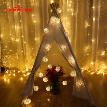 LED-Lys, Batteri Drives Christmas Tree Dekoration til Hjemmet Multi Farve Bold Ferie String Lys LED-Lampe til Udendørs