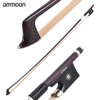 Ammoon Velafbalanceret 4/4 Violin Violin Bow-Carbon-Fiber Rund Pind Udsøgt Hestehår Ebony Frog
