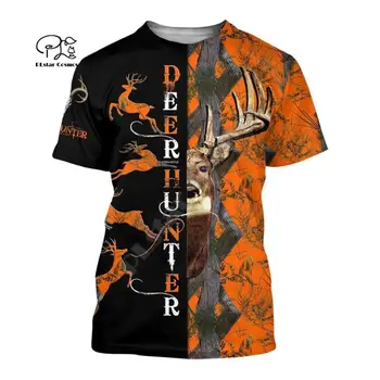 PLstar Kosmos 2020Newest Camo Bue Hjorte Jagt Animal Hunter Tatoveringer 3DPrint Unisex Sommeren Casual t-Shirts Kort Ærme T-shirts S-4