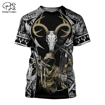 PLstar Kosmos 2020Newest Camo Bue Hjorte Jagt Animal Hunter Tatoveringer 3DPrint Unisex Sommeren Casual t-Shirts Kort Ærme T-shirts S-4