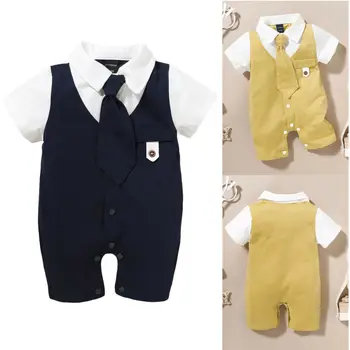 Nyfødte Kids Baby Drenge Tøj Sæt Buksedragt Romper Herre Tøj