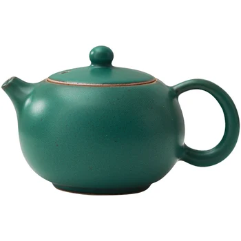 PINNY 210ML Retro Keramik Mørk Grøn Glasur XISHI Vintage Teapot Japansk Stil Te Pot Kung Fu Drinkware