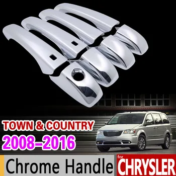 For Chrysler Town & Country 2008-2016 Krom Håndtag Dække Trim Sæt Voyager Dodge Caravan VW Routan Ram C/V 2009 Bil Styling