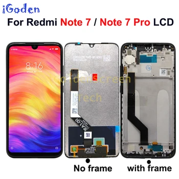 Testet for Xiaomi Redmi Note 7 LCD-Note 7 Pro Display Touch-Skærm med ramme Digitizer Assembly for Redmi Note7 LCD -