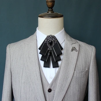 Høj Kvalitet koreansk Mode Nye Crystal Bow Tie for Mænds Formelle Passer Shirt Bowtie Luksus Klassisk Bryllup Bånd Mænd Tilbehør