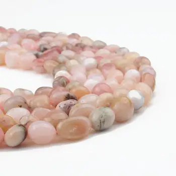 8-10mm Naturlige Uregelmæssige Pink Opal Sten Perler Løs Spacer Perler Til Smykker at Gøre Diy Armbånd, Øreringe Tilbehør 15inches