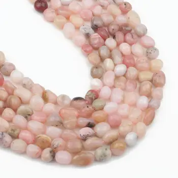 8-10mm Naturlige Uregelmæssige Pink Opal Sten Perler Løs Spacer Perler Til Smykker at Gøre Diy Armbånd, Øreringe Tilbehør 15inches
