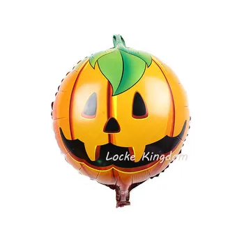 Lucky 50stk/lot 45*45cm Happy Halloween Ballon Party Dekorationer Forsyninger Globos Skull Pumpkin Hoved Spider Folie Helium-Balloner