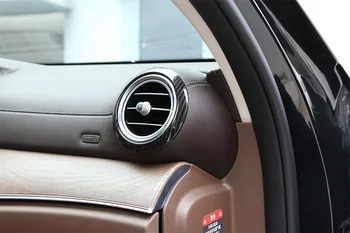 2stk Carbon fiber ABS Materiale bil air condition sticker Til dekoration af Mercedes-Benz AMG 16-18 E W213 E200 E300 Klasse