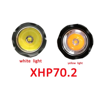 XHP70.2 LED Dykning Lommelygte Undersøiske XHP70 Fakkel Linterna Vandtæt Lampe Hvid Gul Lys 26650 Batteri +Oplader