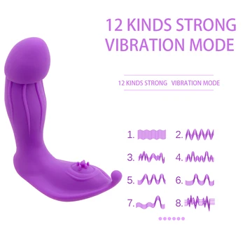 Klitoris, Vagina Stimulator Bærbare Dildo Vibrator Trusser Lå På Vibrator-G-spot Massager Sex Legetøj til Kvinder
