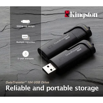 Kingstons nye USB-Flash-Drev DT104 16GB 32G 64GB Business Kontor, Bil-USB-Stick USB 2.0-Pen-Drev