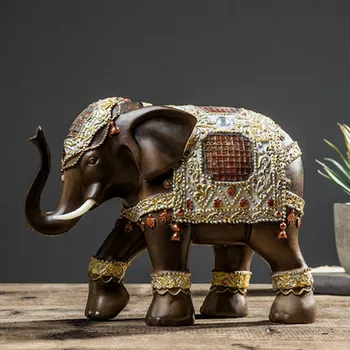 Sydøstasien Hjem Elefant Ornamenter Kreative Heldig Feng Shui Stue, Veranda Kontor dDecorations