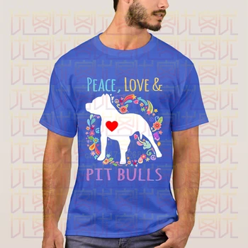 Nyeste 2020 Sommeren Fred Og Kærlighed Pit Bulls Logo- Cotton Crewneck Populære T-Shirt Homme, Tops Tees S-4XL