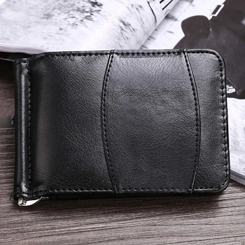Mænds PU-Bifold-Wallet-Mønt Pung ID Kreditkort Indehaveren Korte Penge Pung Fashion Herre Pung Kort-Pakke