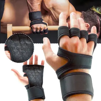 Vægtløftning Handsker Uddannelse Gym Greb Fitness Glove Kvinder Mænd Crossfit Bodybuilding Gymnastik Armbånd Hånd Palm Protector