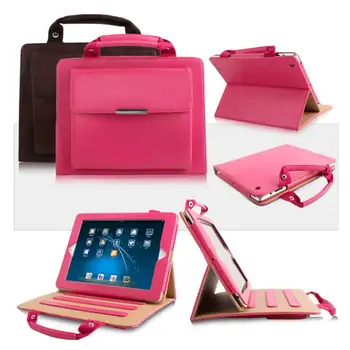 Mode Kvinders Håndtaske Læder taske til iPad 2 3 4 Damer Tegnebog Taske Stå Smart Cover til Apple iPad4 iPad2 iPad3 9,7 tommer