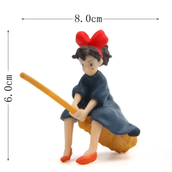 Magic Girl Kiki Miniatura Dukkehus Have Hjem Bonsai Dekoration Mini-Toy Miniature Harpiks Håndværk Ornamenter Micro Indretning og DIY