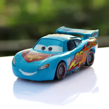 1:55 Disney Pixar Cars Limited Edition Lynet McQueen Gul Blå Grøn Trykstøbt Metal Bil Legetøj For Børn, Fødselsdag, Gave,