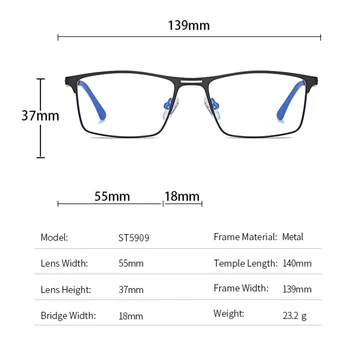 Anti Blåt Lys, Computer-Briller Mænd Kvinder Forestilling Ramme Gaming Briller til Mænd UV400 Stråling-Resistente Klare Glas