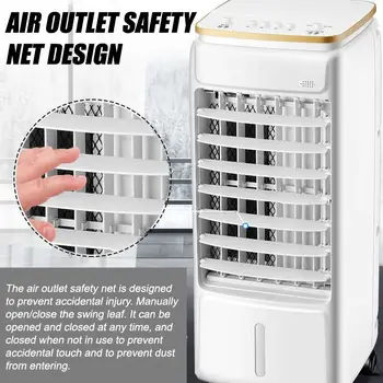 Transportabel Air Conditioner, Aircondition Fan Luftfugter 220V Hjem Elektriske Køligere Ventilator, Aircondition med 2 Ice Crystal