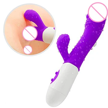 Blød Silikone Vibrator G Spot Klitoris Stimulator Vandtæt Kvindelige Sex-Legetøj AV Wand Faux Penis Dildo Anal Plug Håndsex