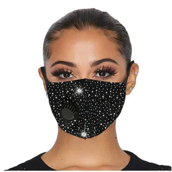 Mode Smarte Diamant Trykt Støvtæt Maske Haze Beskyttende Maske Åndbar Munden maske Unisex Vaskbar Genanvendelige ansigtsmaske Masque