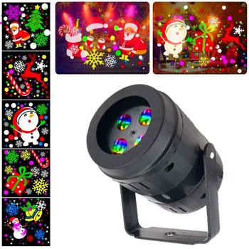 20 Mønstre LED Laser Projektion Lys, Xmas Snefnug Elk LED Projektion Lampe juledekoration Mønster Spotlight Nat Lys