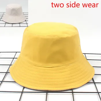 Tom reversible bucket hat hætte to sidelommer bære bomuld mænd sommer hat afslappet kvinder plaid solhat udendørs solcreme, solhat panama