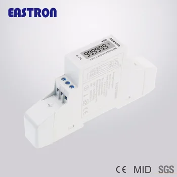 SDM120D,1 fase 2 wire, 0.25~5(45), 230V, S0 pulsudgang, kwh Måle -, DIN-skinne energimåler,kWh-Måleren IKKE-MID