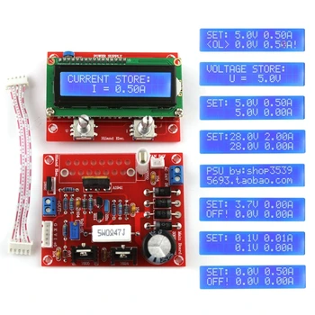 0-28V 0.01-2A Justerbar DC Reguleret Strømforsyning DIY Kit med LCD-Display, 425D