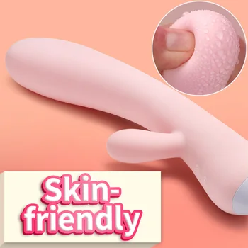 Blød Kanin Vibrator AV Wand Vagina, Klitoris Stimulator Silikone G-punkt Anal Massage Sex Legetøj til Kvinder, Kvindelige Onani