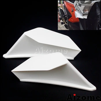 White Wing Spoiler Kit Til Yamaha, Suzuki, Kawasaki Honda Motorcykel Winglet Aerodynamiske Vinge Kit Til Nmax Aerox 155 PCX Vario CBR