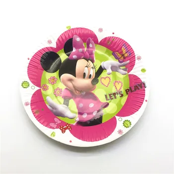 Minnie Mouse 216/276 pc ' er engangsservice Sæt, Drenge&Piger, fødselsdagsfest Begivenhed Dekorationer Forsyninger Baby Brusebad Kopper, Servietter