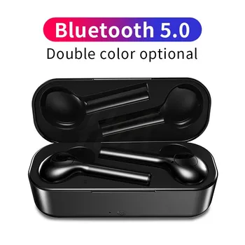 Tilbyder $1 Bluetooth 5.0 Øretelefon Til Alle Smart Telefon, Mini Wireless Headset Til Samsung Xiaomi Huawei Sports Headset + Oplader Box