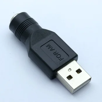 10stk/masse 5,5 x 2.1 mm Female jack til USB 2.0 Type A han Stik Lige 5521 DC Power Adapter-Stik