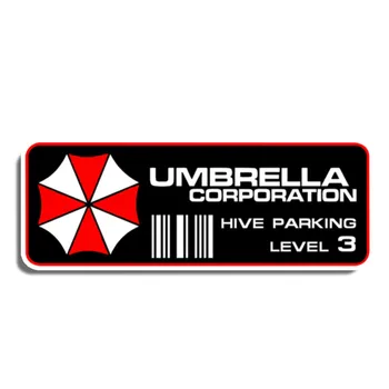 13cm X 5cm For Umbrella Corporation Hive Parkering Niveau 3 Resident Evil Vinyl Decal Sticker PAR Vinduet Bil Dekoration